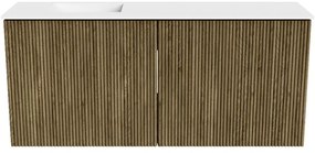 Mondiaz Joya 90cm toiletmeubel dusk met wastafel faye links 1 kraangat talc
