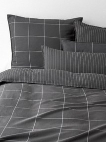 Omkeerbaar geruit flanellen dekbedovertrek Noelle van katoen