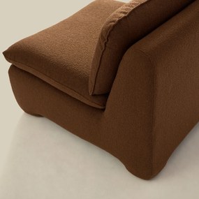 Retro Fauteuil Bruin Boucle Stof