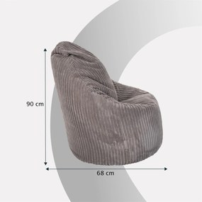 Zitzak Velours - Charcoal