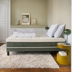 Hybride matras met veren + schuim, stevige ondersteuning, omhullend comfort