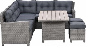 Garden Impressions Jaru lounge dining set 5-delig rechts - light teak vironwood