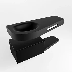Mondiaz Riva badmeubel 120cm Urban met 1 lade en wastafel links 0 kraangaten Urban