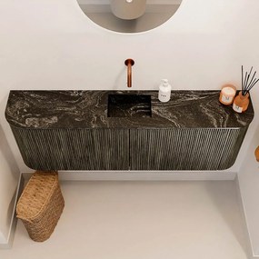 Mondiaz Joya DLux 125cm toiletmeubel ronding links/rechts shadow met wastafel faye midden zonder kraangat lava