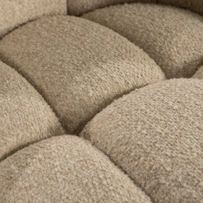 Ronde Fauteuil Draaibaar Boucle Beige