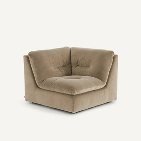 Modulaire 90° hoek in stonewashed fluweel, GIULIANO