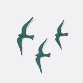 Set van 3 decoratieve vogels voor aan de wand, Tuga
