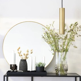 House Nordic Spiegel Daisy rond messing