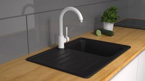 Schutte CORNWALL ééngreepsmengkraan keuken met hoge uitloop, wit