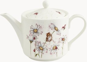 Fine-Bone-China theepot Mouse & Flower