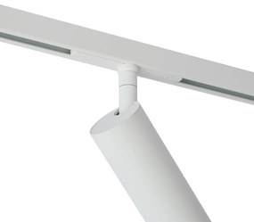 Modern railsysteem met 6 Spot / Opbouwspot / Plafondspots wit 1-fase - Slimline Uzzy Modern GU10 Binnenverlichting Lamp