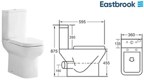 Eastbrook Bijou Comfort randloze toiletpot wit glans
