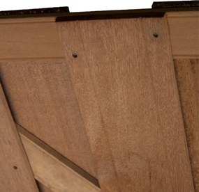 Tuindeur hardhout keruing recht (90 x 180 cm) v-groef schermdikte 3,5 cm