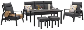 Tuinmeubelset Murcia Garden Point antraciet aluminium