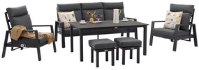 Tuinmeubelset Murcia Garden Point antraciet aluminium