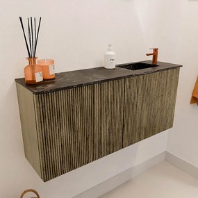 Mondiaz Joya DLux 90cm toiletmeubel dusk met wastafel faye rechts 1 kraangat lava