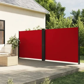 vidaXL Tuinscherm uittrekbaar 160x1200 cm rood