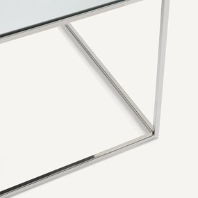 Salontafel met spiegel in verchroomd metaal, MAHAUT