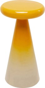 Bijzettafel Emaille Beige Geel Retro - 30 X 30cm.
