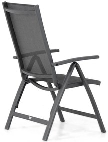 Tuinset 6 personen 220 cm Aluminium/Textileen /Graniet/Aluminium/textileen Grijs Presto Vasto/Graniet