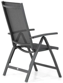 Tuinset Ronde Tuintafel 4 personen 125 cm Aluminium/Textileen /Aluminium/textileen Grijs  Presto Vasto/Ancona