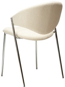 Dan-Form Zone Beige Eetkamerstoel Met Chroom