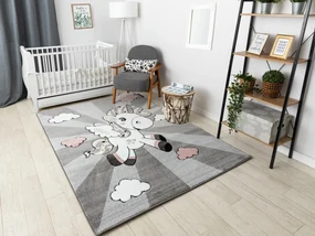 Tapijt PETIT UNICORN EENHOORN  grijskleuring