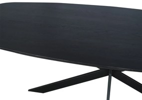 Starfurn Ferris Eiken Eettafel Deens Ovaal Zwart 200 Cm - 200 X 100cm.