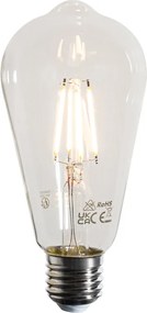 Set van 5 E27 LED lamp filament ST64 helder 4W 470 lm 2700K