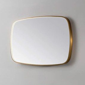 Lambini Designs Calera spiegel 140cm met spiegelverwarming en dimbare verlichting goud geborsteld