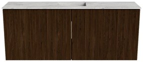 Mondiaz Joya DLux 100cm toiletmeubel walnut met wastafel faye midden 1 kraangat glace