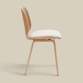 Scandinavische Vintage Stoel Plywood Eiken