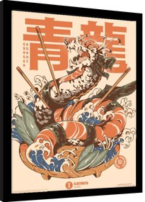 Ingelijste poster Ilustrata - Dragon Sushi