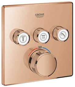 GROHE Grohtherm Smartcontrol Mengkraan - afdekset - thermostaat - met 3x omstel - warm sunset 29126DA0