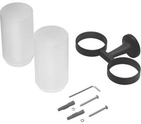 Duravit Starck T Tandenborstelhouder - dubbel - matglas - zwart mat 0099484600