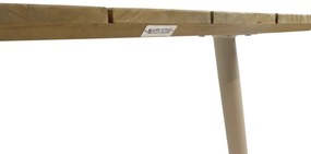 Dining Tuintafel rechthoekig 240 x 100 cm Aluminium/teak Taupe Montana