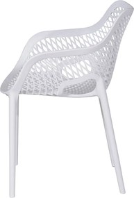 Garden Impressions Air XL kunststof tuinstoel wit - set van 4 stuks