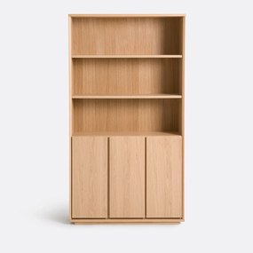 Boekenkast met 3 nissen en 3 deuren, Norrem