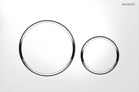 Geberit Sigma 20 bedieningspaneel glans wit/chroom voor Sigma reservoirs 8cm (UP720) en 12cm (UP320)