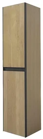 Wiesbaden Lotus kolomkast met 2 deuren 35 cm naturel eik/mat zwart 38.3933