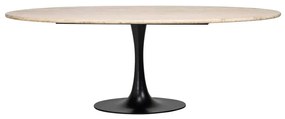 Richmond Interiors Hampton Ovale Eettafel Beige Travertin - 230 X 100cm.