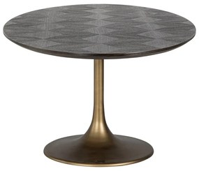 Richmond Interiors Luxor Ovale Eettafel Met Gouden Trompet Voet - 230 X 110cm.