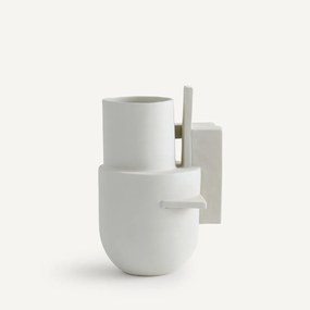 Geometrische vaas in mat keramiek, Marex