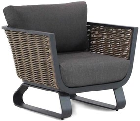 Stoel en Bank Loungeset 4 personen Aluminium/wicker Grijs  Santika Furniture Santika Tika