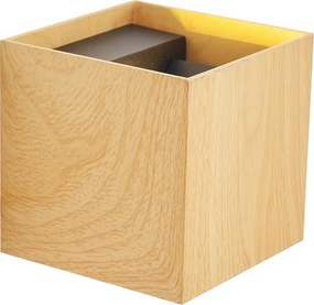 Scandinavische buiten wandlamp hout print incl. LED IP54 - Edwin