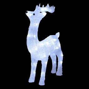 Fééric Lights and Christmas - verlicht 3D-hert - L30 x B15 x H45 cm - 40 koud witte ledlampjes - met knipperfunctie