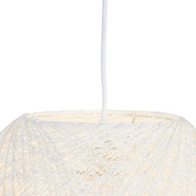 Landelijke hanglamp wit 35 cm - Corda Design, Landelijk / Rustiek, Modern E27 bol / globe / rond rond Binnenverlichting Lamp