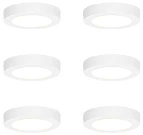 Buitenlamp Set van 6 In- of opbouwspot wit 14 cm incl. LED 3 staps dim to warm - Trans IP44 Buitenverlichting Lamp