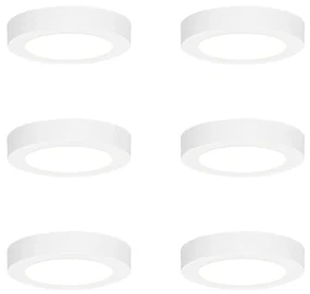 Buitenlamp Set van 6 In- of opbouwspot wit 14 cm incl. LED 3 staps dim to warm - Trans IP44 Buitenverlichting Lamp