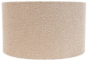 Stoffen lampenkap beige met teddy stof 35/35/20 Modern cilinder / rond rond